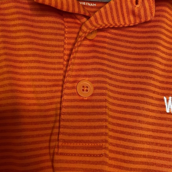 Whataburger Men’s Orange Striped Polo Shirt Breathable Lightweight size 2XL - Picture 6 of 9